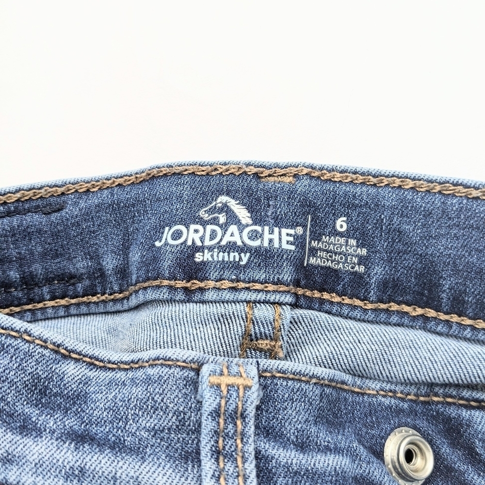 Girls Jordache High Rise Stylish Distressed Skinny Jeans - Picture 8 of 9